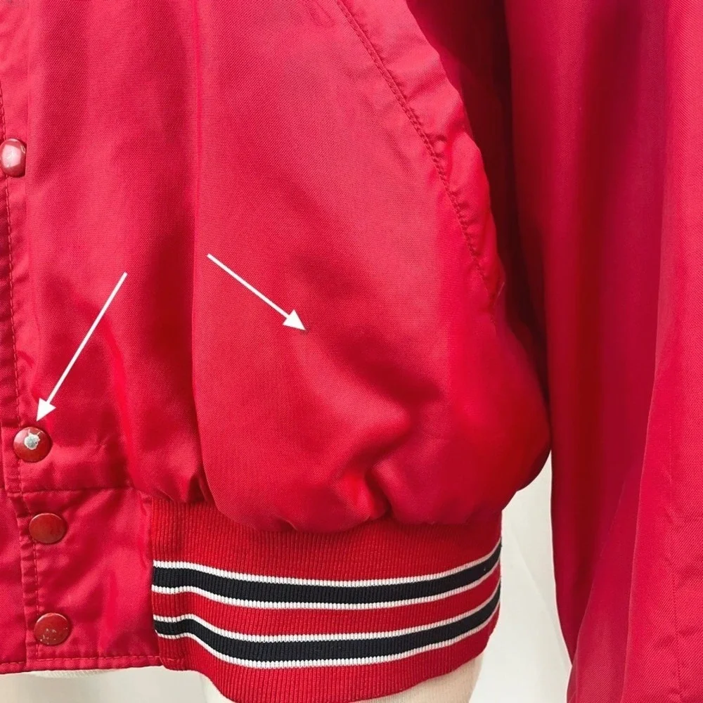 Vintage Bomber Jacket Mens (XL) Archery Ohio Red Lined Hunting Varsity Gorp USA‎